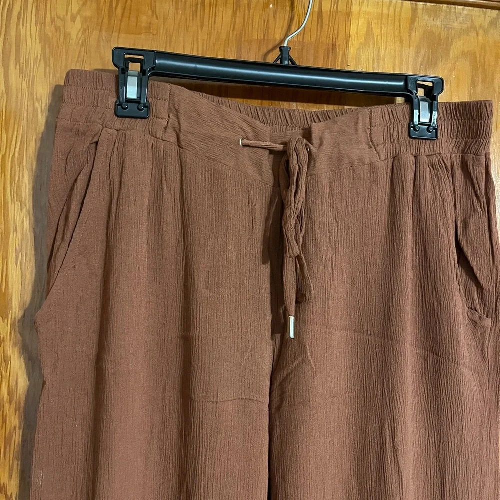 Brown Wide Leg Pants - Picture 2 of 4